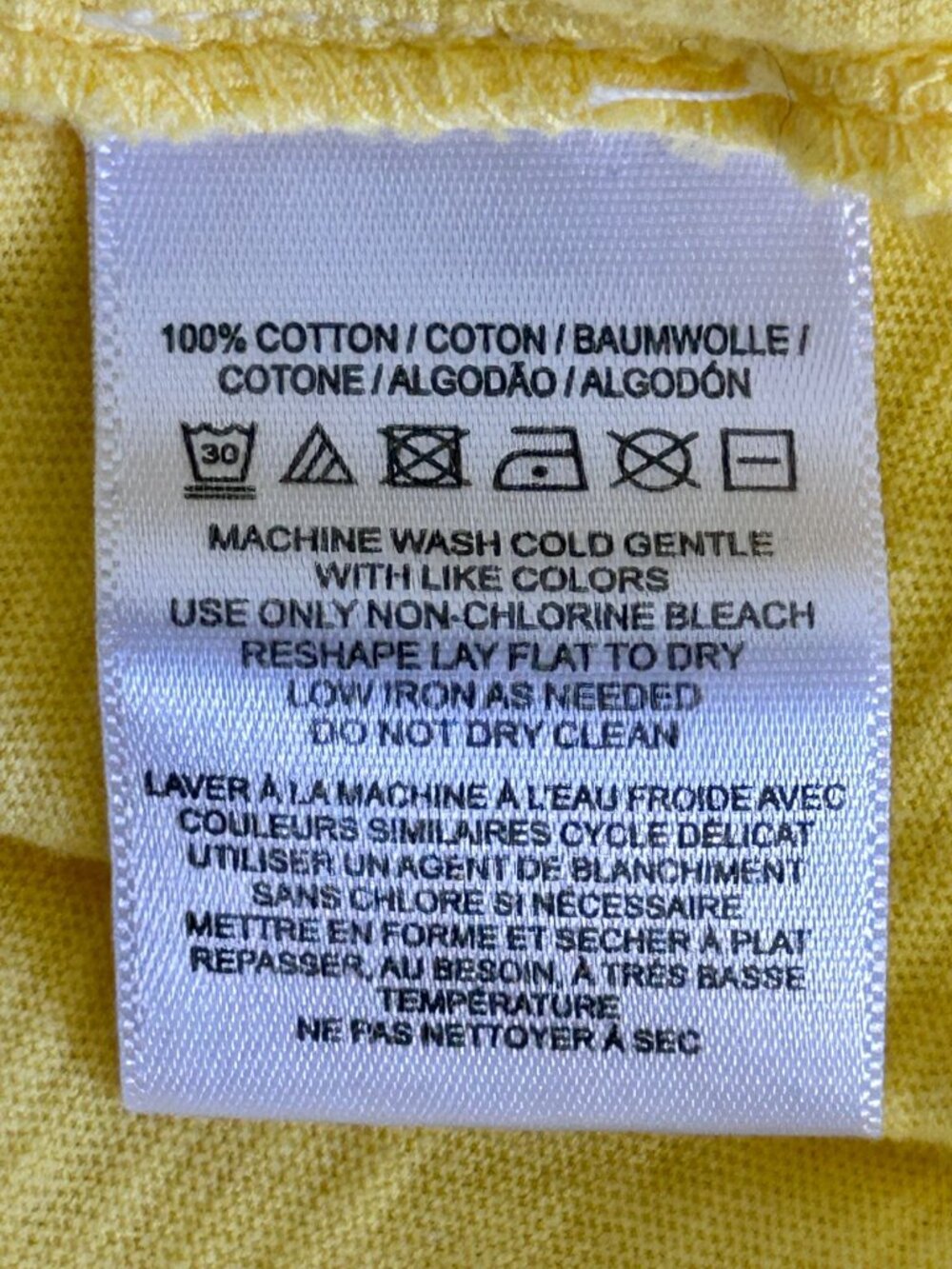We The Free Distressed V-Neck Raw Hem Short Sleeve Tee in Yellow - Sz S - Picture 4 of 4